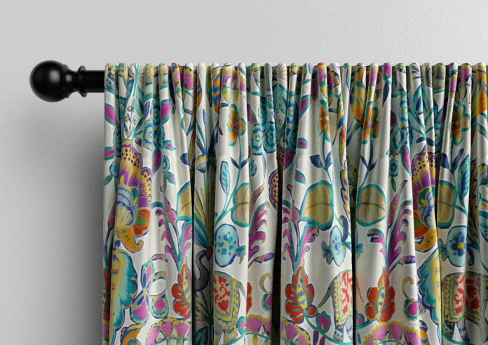 Bangalore Faux Silk, Azure Glow - Made to Measure Curtain - Image 9